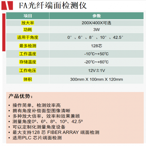 FA光纤端面检测仪  P-270