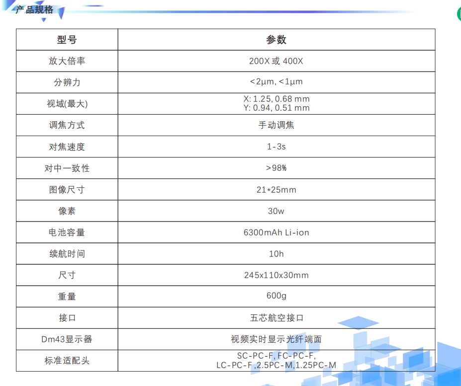 光纤端面检测仪